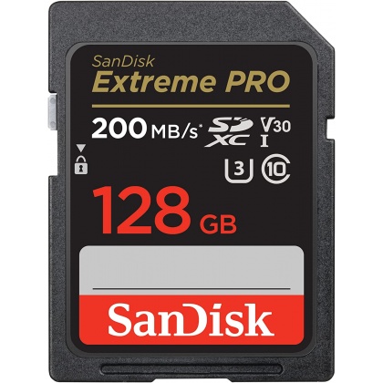 SanDisk 128GB SDXC Extreme Pro R200/W90MB/s V30