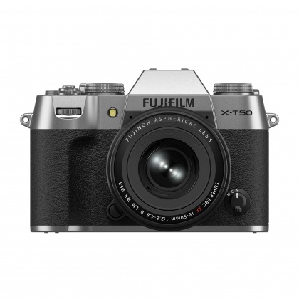 Fujifilm X-T50 Mirrorless Camera, Silver with XF 16-50 lens