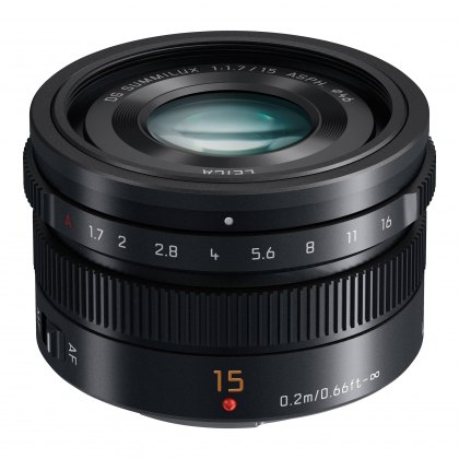 Panasonic 15mm f1.7 Leica DG Summilux lens, black