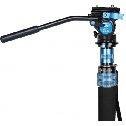 Sirui P-424FS Carbon Fibre Monopod with Stand and video head VA-5X