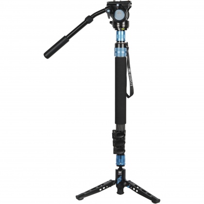 Sirui P-424FS Carbon Fibre Monopod with Stand and video head VH-10
