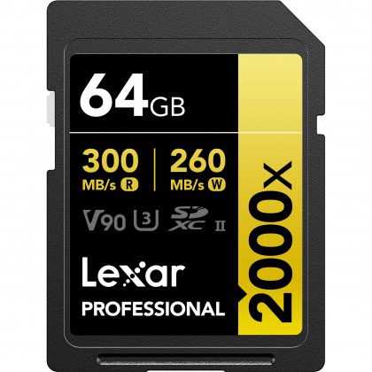 Lexar 64GB SDXC Gold UHS-II R300/W260MB/s V90