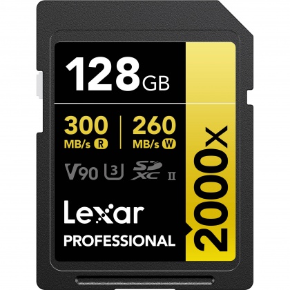 Lexar 128GB SDXC Gold UHS-II R300/W260MB/s V90