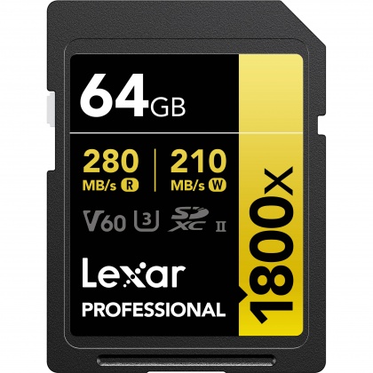 Lexar 64GB SDXC Gold UHS-II R280/W210MB/s V60
