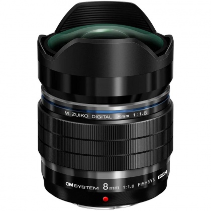 OM SYSTEM M.ZUIKO DIGITAL ED 8mm f1.8 Pro lens, black