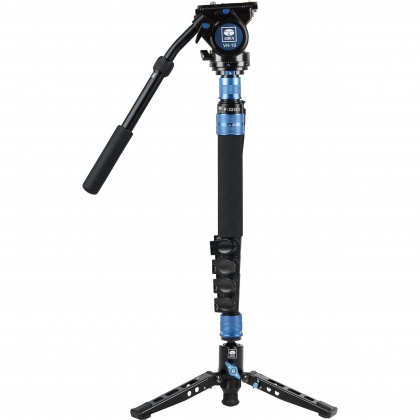 Sirui P-325FS Carbon Fibre Monopod with Stand and VH-10 video head