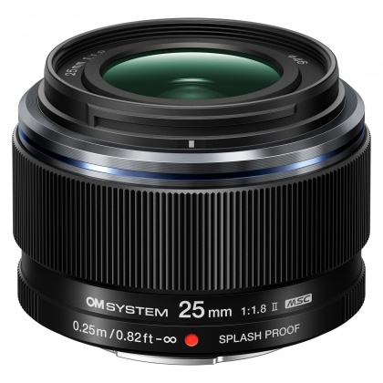 OM SYSTEM M.Zuiko Digital ED 25mm F1.8 II lens, black