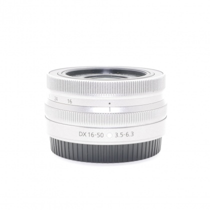 Used Nikon NIKKOR Z DX 16-50mm f3.5-6.3 VR lens, silver