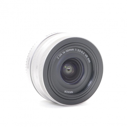 Used Nikon NIKKOR Z DX 16-50mm f3.5-6.3 VR lens, silver
