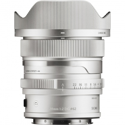 Sigma AF 20mm F2 DG I C lens for L-Mount, Silver