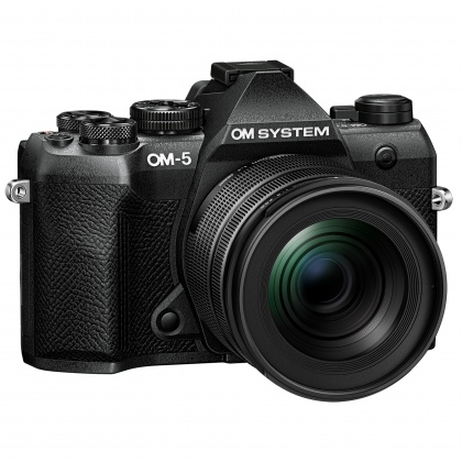 OM SYSTEM OM-5 Mark II Mirrorless camera with 12-45mm Pro lens, Black