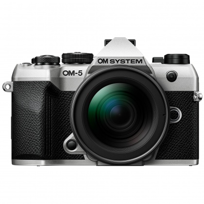 OM SYSTEM OM-5 Mark II Mirrorless camera with 12-45mm Pro lens, Silver