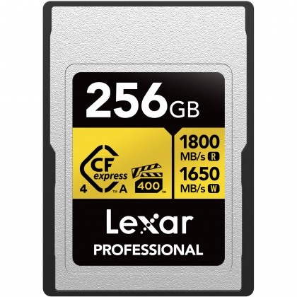 Lexar 256GB, CFexpress PRO Type A Gold 4, R1800/W1650MB/s, VPG400