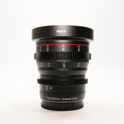 Used Meke 25mm T2.2 Micro 4/3 cinema lens