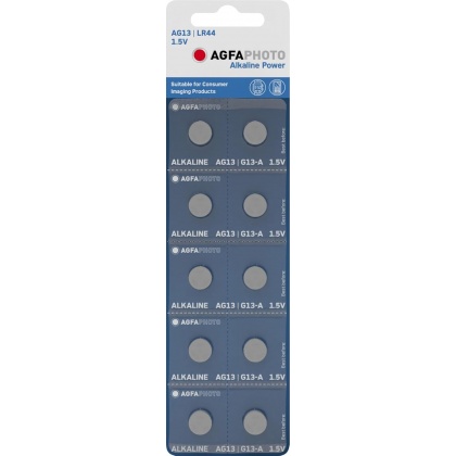 AGFAPHOTO LR44 / A76 alkaline batteries, pack of ten