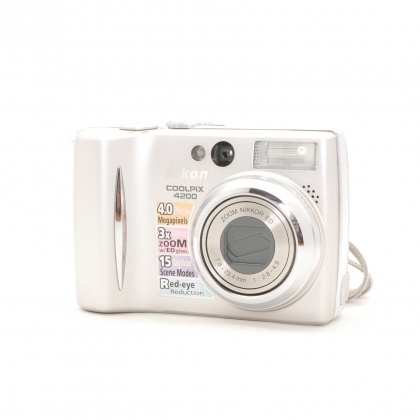 Used Nikon Coolpix 4200 digital compact camera, silver