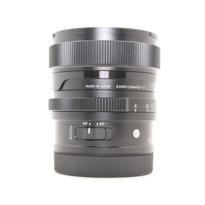Used Sigma 24mm f2 DG DN Contemporary lens for Lumix L-mount Used Sigma 24mm f2 DG DN Contemporary lens for Lumix L-mount