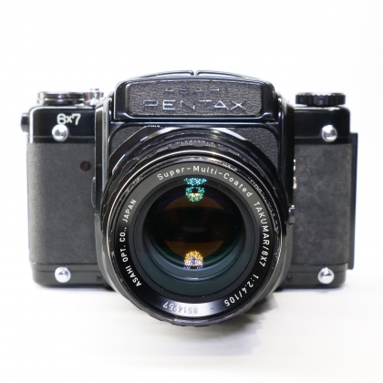 Used Pentax 6x7 camera with waist level finder and 105mm lens
