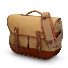 Billingham Eventer MkII Camera Shoulder Bag, Khaki Canvas-Tan Trim
