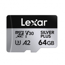 Lexar 64GB microSDXC Silver Plus R205/W100MB/s V30