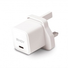 Lindy 20W USB Type C GaN Fast Charger for cameras, smartphones and all USB C devices