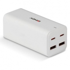 Lindy 100W 4-Port USB Type A & C Mains Charger, GaN technology