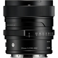 Sigma AF 20mm F2 DG I C lens for L-Mount, Black