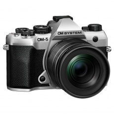 OM SYSTEM OM-5 Mark II Mirrorless camera with 12-45mm Pro lens, Silver