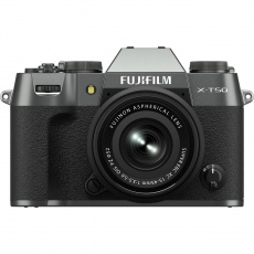 Fujifilm X-T50 Mirrorless Camera, Charcoal Silver with XC 15-45 lens