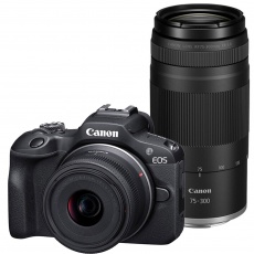 Canon EOS R100 Mirrorless Camera with 18-45 and 75-300mm lenses