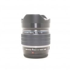 Used Olympus M.ZUIKO DIGITAL ED 8mm f1.8 Pro lens, black