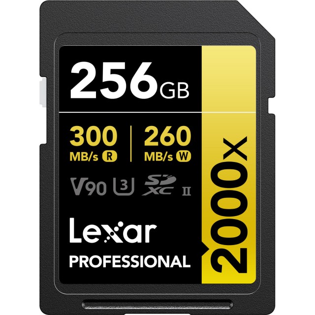 Lexar Lexar 256GB SDXC Gold UHS-II R300/W260MB/s V90