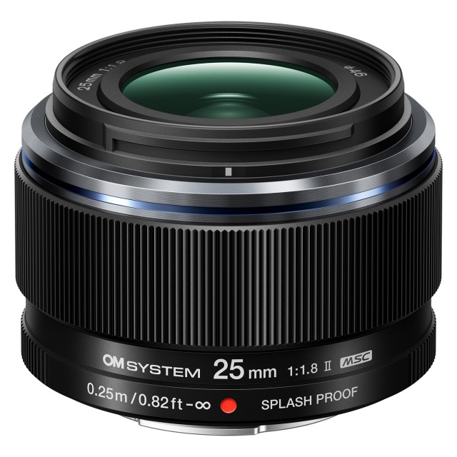 OM System OM SYSTEM M.Zuiko Digital ED 25mm F1.8 II lens, black