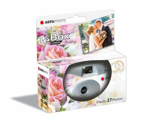 Sundry AGFAPHOTO LeBox Wedding Flash single-use camera, 800 ISO, 27+12 exposure