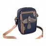 Billingham Airline Stowaway Camera Shoulder Bag, Navy Canvas-Chocolate Trim
