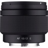 Samyang AF 12mm f2.0 Wide Angle lens for Sony E, black  | Unsealed box