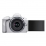 Canon EOS R50 Mirrorless Camera, White with RF-S 18-45mm lens