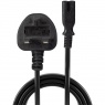 Lindy UK 3 Pin Plug to IEC C7 (Figure 8) -2m